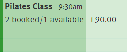 Class progress calendar