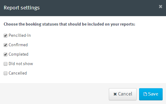 Report settings