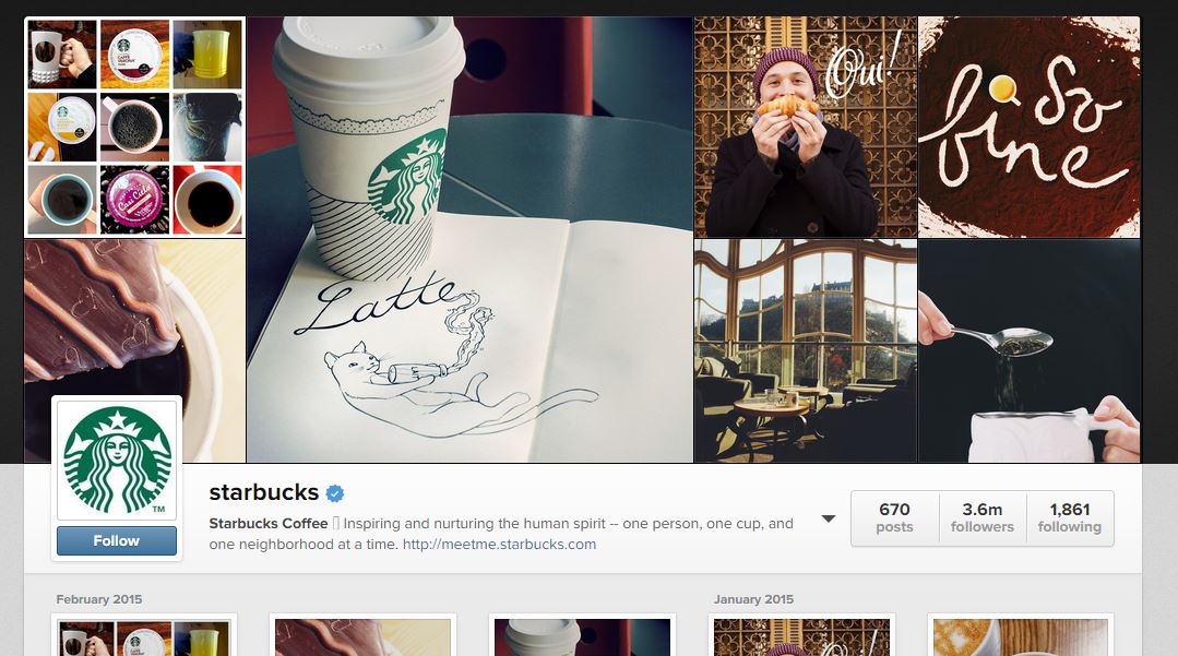 Starbucks Instagram Profile