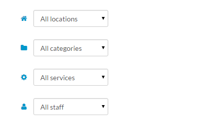 Select booking options