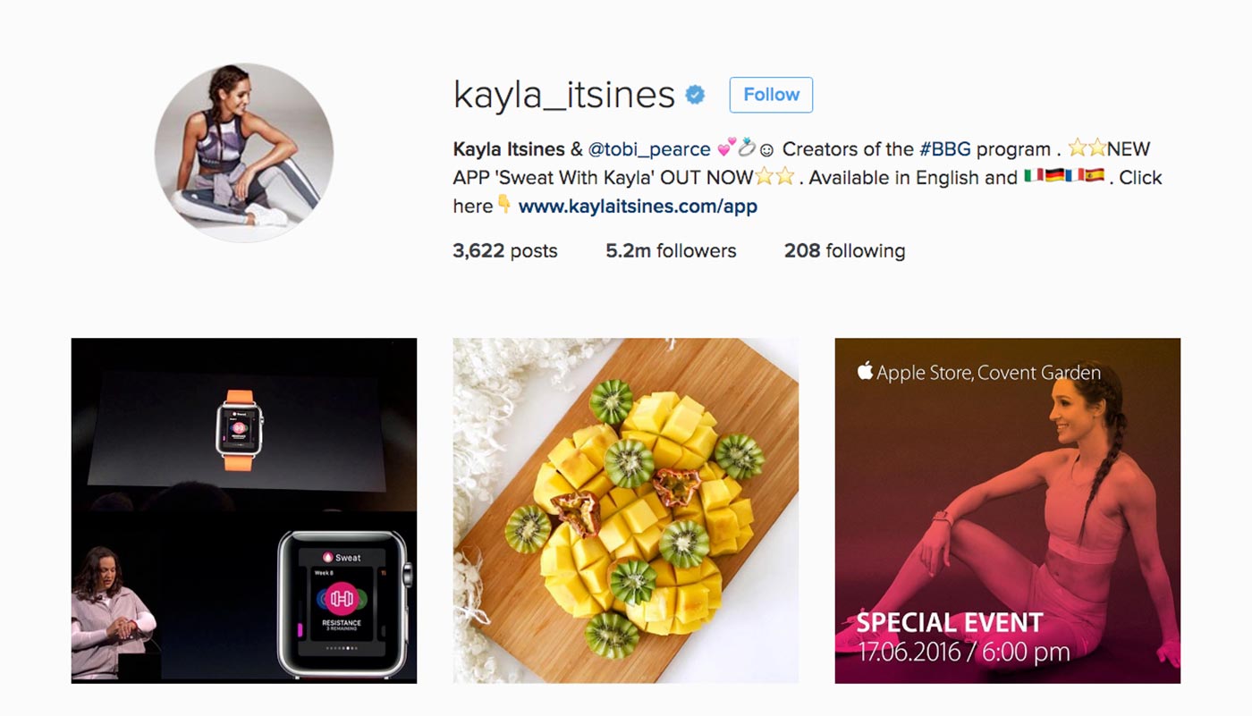 Social media for fitness with Kayla Itsines