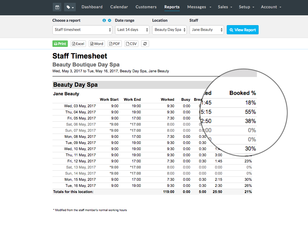 How to find the Staff timesheet report in Timely