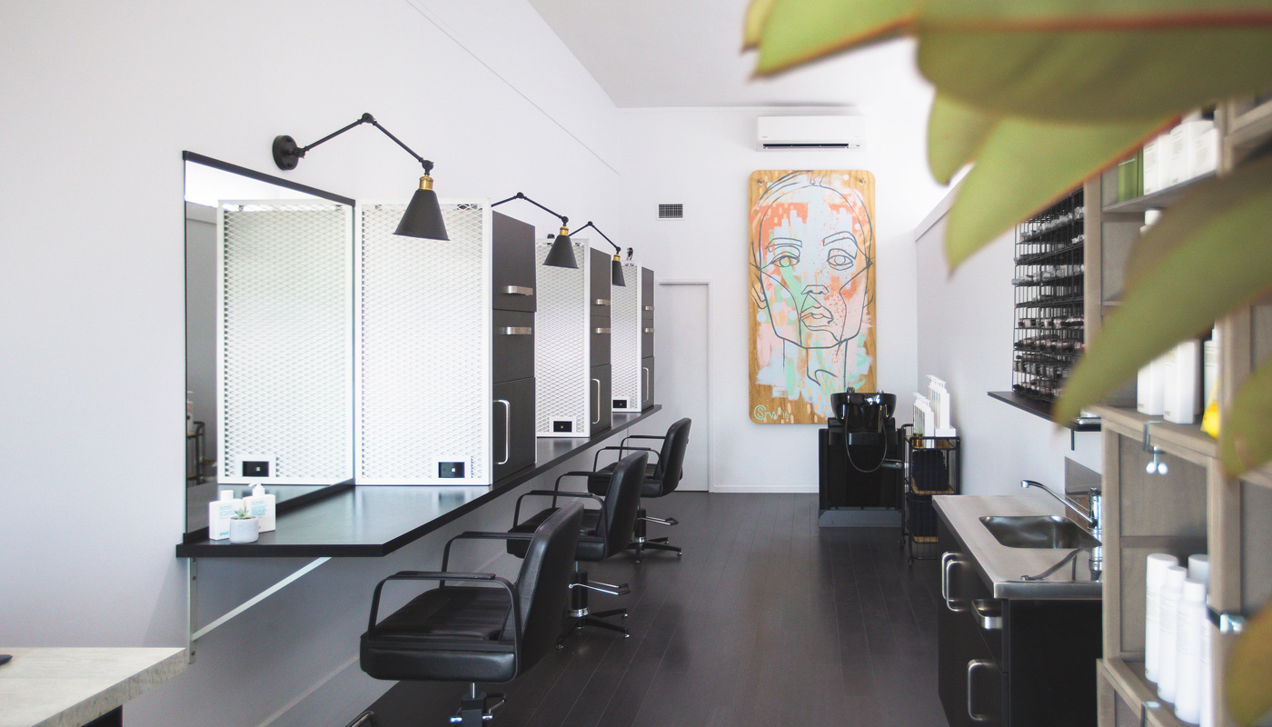 A look at the layout of Dime Friday hair salon