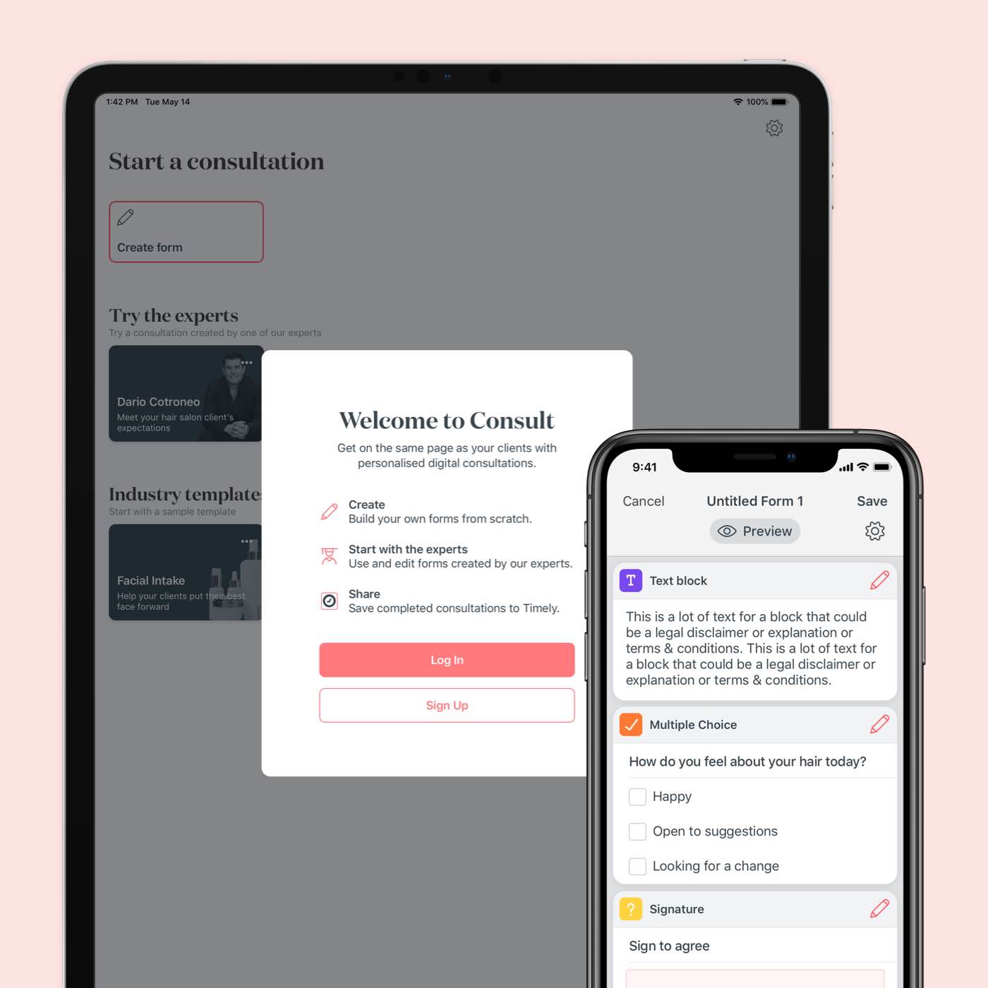 Consult works beautifully on any Apple device, iPad and iPhone